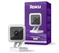 Roku Cámara Interior para Seguridad del hogar, 1 Unidad, cámara de Seguridad con Cable con visión Nocturna a Color HD de 1080p, Funciona con Alexa y Google, detección de Movimiento y Sonido, Sirena