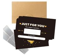 ROKZELT 20pcs Tarjeta Regalo Rasca y Gana - Golden Ticket - Tarjetas personalizadas para Rellenar - Regalo Personalizado Vale, Ideas de Regalo Únicas para Cumpleaños, Navidad, Aniversario