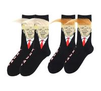 ROKZELT Calcetines Hombre Divertidos con Algodón, 2 Pares, Trump Motivo Calcetines, Estampados Graciosos, Coloridos, Casual Für Homme, Jóvenes, Regalo Navidad, Uso Diario