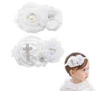 ROKZELT Diademas Bebe Niña Flores Elasticas, 2pcs, Accesorio para Pelo, para Niñas, Bebé, Recién Nacido, Fiesta, Boda, Cabello, Accesorios de Moda, Regalos