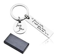 ROKZELT Regalo de San Valentín para Pareja - Llavero de Conducción Segura Te Necesito a mi Lado para Hombre y Mujer - Adecuado para Marido Novio - Llavero Coche Conduce - Original Aniversario