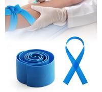 ROKZELT Torniquete Enfermera, Tpe Torniquete, Niños Torniquete, Adultos Torniquete, Torniquete Azul, Torniquete Medical, para niños adultos, sin látex, TPE, 35 cm de largo, rollo de 50 piezas, azul