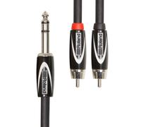 Roland 1/4 TRS - Dual RCA Interconnect Cable 10ft/3m