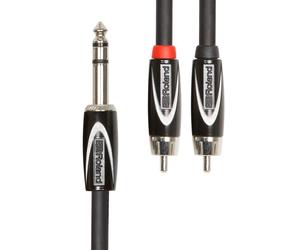 Roland 1/4 TRS - Dual RCA Interconnect Cable 10ft/3m