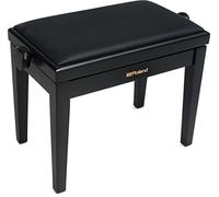 Roland - Banco de piano con asiento de vinilo acolchado, color negro satinado