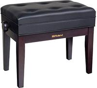 Roland - Banco de piano en madera de palisandro con asiento de vinilo acolchado