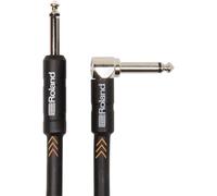 ROLAND Black Series Cable de instrumento, acodado/recto de 1/4 pulgadas, 5 pies