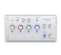 Roland BRIDGE CAST Mezclador de juegos de doble bus en blanco hielo | Interfaz de transmisión de audio profesional y mezclador para jugadores en línea | DSP de hardware de 32 bits | Conectividad USB-C