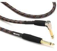 ROLAND Cable de instrumento Gold Series, conector acodado/recto de 1/4 pulgadas, 10 pies