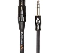 Cable de interconexión balanceado de la serie Black de Roland - De TRS macho de 1/4 de pulgada a XLR hembra, 3.m de longitud - RCC-10-TRXF, negro
