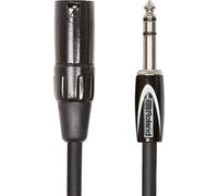 Cable de interconexión balanceado de la serie Black de Roland - De TRS macho de 1/4 de pulgada a XLR macho, 1 m de longitud - RCC-3-TRXM