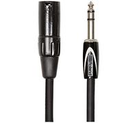 ROLAND Cable de interconexión de 3 pies, TRS-XLR de 1/4 pulgadas (macho), serie negra (RCC-3-TRXM)