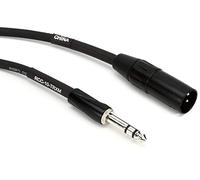 ROLAND Cable de interconexión serie negra, TRS de 1/4 pulgadas a XLR (macho), 10 pies