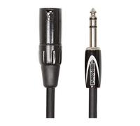 ROLAND Cable de interconexión serie negra, TRS de 1/4 pulgadas a XLR (macho), 5 pies