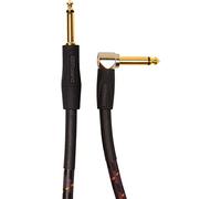 Roland Cable de patch/pedal de la serie Gold Conectores de 1/4 de pulgada recto y en ángulo recto, 3.m de longitud - RIC-G10A, Negro, Marrón