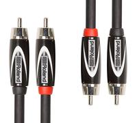 Cable doble de interconexión de la serie Black de Roland - Conectores RCA, 1 m de longitud - RCC-3-2R2R