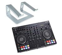 Roland DJ-707M controlador de DJ móvil consola de mezclas + soporte para portátil keepdrum Plata