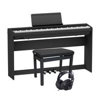 Roland FP-30X negro configuración completa con soporte, banco y auriculares