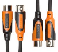 Roland rmidi-b10-dual | 120 Inch 4 Conductor Cable Conector DIN de Comercial Negro Serie Cable Dual Midi Instrumento en ángulo Recto