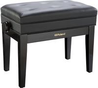 Banco de piano de Roland en negro pulido con asiento de vinilo acolchado - RPB-400PE