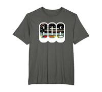 Roland TR-808 Drum Machine Synthesizer Camiseta Camiseta, Hombre Tallas Grandes, Asfalto, 2X Alto