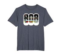 Roland TR-808 Drum Machine Synthesizer Camiseta Camiseta, Hombre Tallas Grandes, Azul Jaspeado, 2X Alto