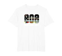 Roland TR-808 Drum Machine Synthesizer Camiseta Camiseta, Hombre Tallas Grandes, Blanco, 2X Alto