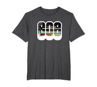 Roland TR-808 Drum Machine Synthesizer Camiseta Camiseta, Hombre Tallas Grandes, Jaspeado Oscuro, 2X Alto
