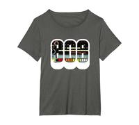 Roland TR-808 Drum Machine Synthesizer Camiseta Camiseta, Mujer Tallas Grandes, Asfalto, 1XL Grande