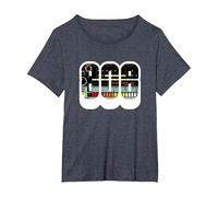 Roland TR-808 Drum Machine Synthesizer Camiseta Camiseta, Mujer Tallas Grandes, Azul Jaspeado, 1XL Grande