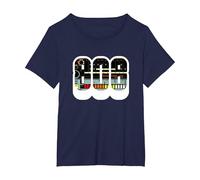 Roland TR-808 Drum Machine Synthesizer Camiseta Camiseta, Mujer Tallas Grandes, Azul Marino, 1XL Grande