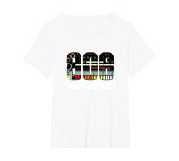 Roland TR-808 Drum Machine Synthesizer Camiseta Camiseta, Mujer Tallas Grandes, Blanco, 1XL Grande