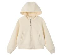 Rolanko Sudadera con Capucha y Cremallera para Niñas, Chaqueta con Capucha de Manga Larga Sudadera con Bolsillos para Niños de 6 a 15 Años, Albaricoque, 6-7 años, 130