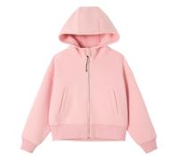 Rolanko Sudadera con Capucha y Cremallera para Niñas, Chaqueta con Capucha de Manga Larga Sudadera con Bolsillos para Niños de 6 a 15 Años, Rosa, 6-7 años, 130