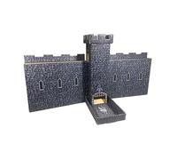 Role 4 Initiative Torre de dados Dark Castle Keep y 2 pantallas DM de pared con rastreador de giro de iniciativa magnética