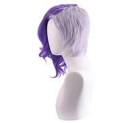 Role Play Wig For Page One Cosplay Wig Purple Mixed White Short Halloween Party Hair