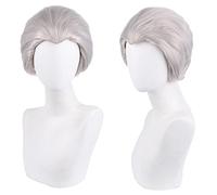 Role Play Wig For Vergil Nelo Angelo Dark Slayer Short Gray Slicked Back Hair Cosplay Wigs
