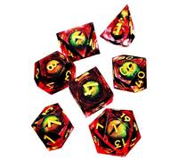 Role Playing Dice, 7X Tiny Dice Set For Board Games, Resin Polyhedral with Liquid Core Design, Portable Accessories For Men and Women Gamers, Tabletop Game Essentials, 5.12x3.15x1.18 Inches