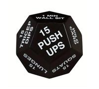Role Playing Dice, PU Leather 12-Sided Fitness Dice for Cardio Yoga Stretching Strength Training, Fun Exercise Game Prop for Home Gym Workout Decor and Sports Travel Use 12x10cm