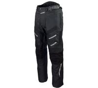 Roleff Racewear Pantalón Textil con Detalles de Cuero para Moto, Negro, XL