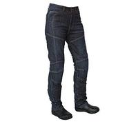 Roleff Racewear Pantalones Vaqueros de Motorista de Aramida para Mujer, Azul, 33