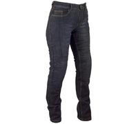 Roleff Racewear Pantalones Vaqueros de Motorista de Aramida para Mujer, Negro, 35