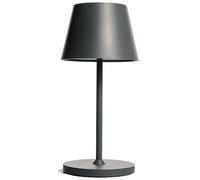 ROLF KERN CLUB - Lámpara de mesa LED (25 cm, recargable, sin cable, regulable al tacto, IP54, adecuada para interior y exterior, 2700 K, luz blanca cálida con cable de carga USB, color gris basalto