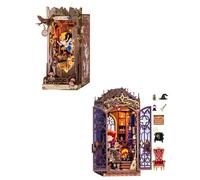 Rolife Book Nook Fall into Wonder Casa de Muñecas para Decoración de Escritorios Book Nook Puzzle 3D Magic Fantasy Corner, DIY Miniature House con Luz y Puerta con Cierre