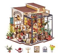 Rolife Casa de Muñecas de Madera, Floristería de Emily, Casa en Miniatura | Nivel Avanzado, 10 Horas, Florería Maqueta Compleja, Casa de Muñecas, Book Nook, Decoración Interiores, Regalo de Cumpleaños