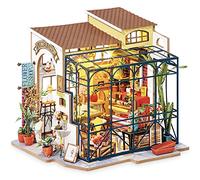 Rolife Casa de Muñecas en Miniatura La Floristería de Emily Casa de Muñecas de Madera para Adultos Book Nook Librería Decoración del Hogar Regalo Cumpleaños
