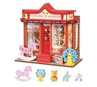 Rolife Casa de Muñecas Serie Mini Tienda Casa en Miniatura de Madera Maquetas para Construir Book Nook Kit Decoración de Interiores Regalo de Cumpleaños para Adultos (Tienda de Juguetes)