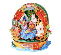 Rolife Casa Miniatura DIY Snorkmaiden's Garden Party Book Nook 3D Puzzle | Puzle 3D madera Moomin oficial 105 piezas. Encaje sin pegamento. Regalo para adultos