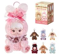 Rolife Cream Bunny & Cookii Bunny - Figuras de acción de los mejores amigos, juguetes de peluche sorpresa blbldbox coleccionables para el hogar, Navidad, cumpleaños y vacaciones, caja individual
