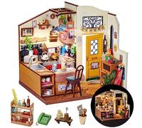 Rolife Kit de casa en miniatura de bricolaje, cocina casera, mini kits de fabricación de casas para adultos, kits de habitación en miniatura con luz, manualidades/regalos/decoración del hogar para familiares y amigos (cocina hogareña)